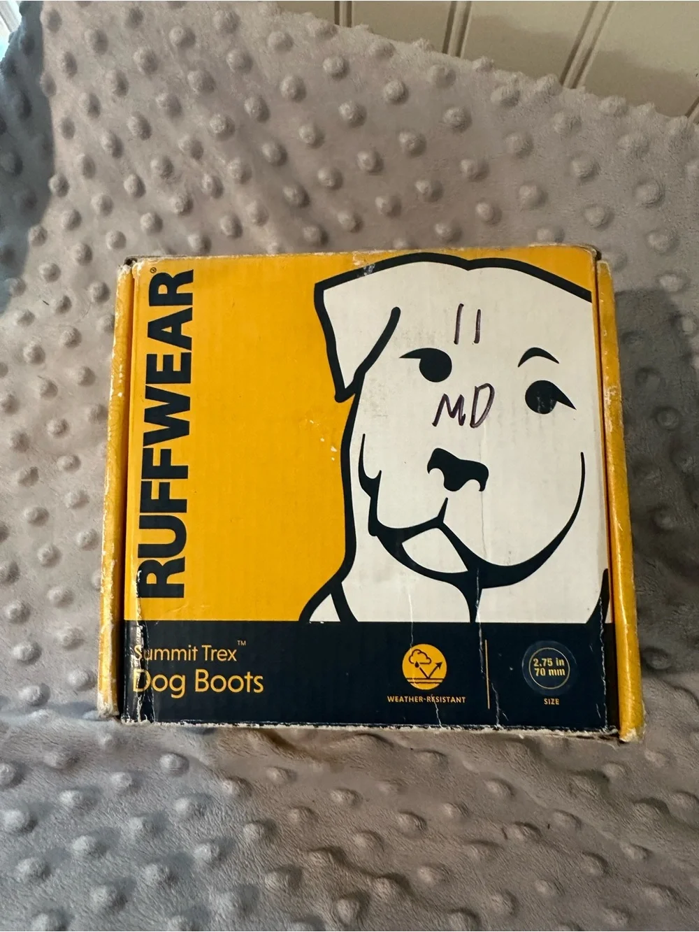 Ruffwear Summit Trex Grey Dog Booties w/Bag and Box 2.75”/70mm